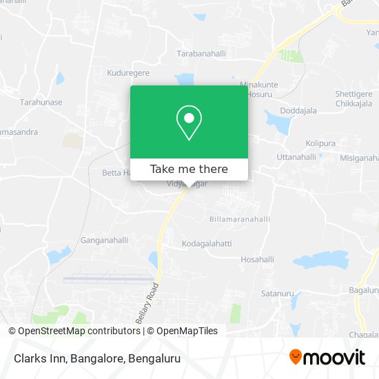 Clarks Inn, Bangalore map