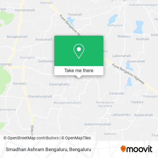 Smadhan Ashram Bengaluru map