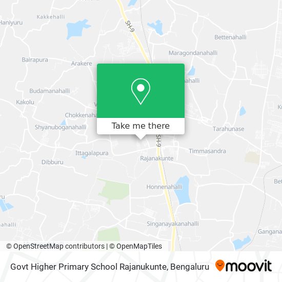 Govt Higher Primary School Rajanukunte map