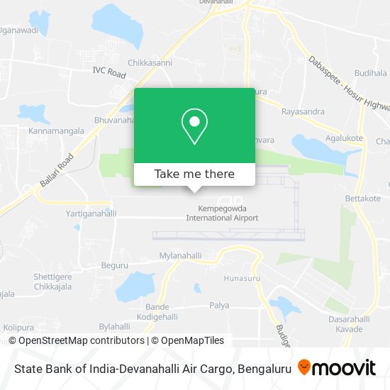 State Bank of India-Devanahalli Air Cargo map