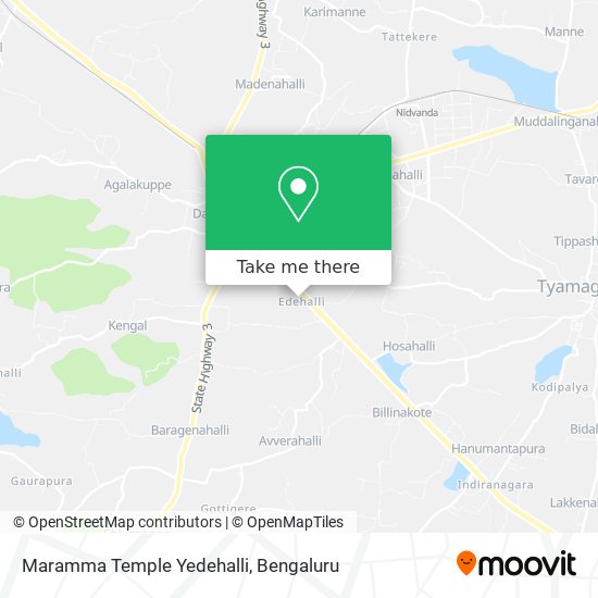 Maramma Temple Yedehalli map