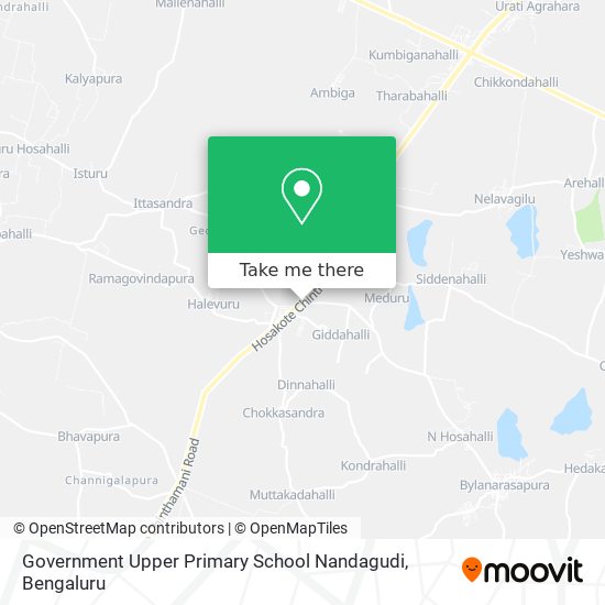 Government Upper Primary School Nandagudi map
