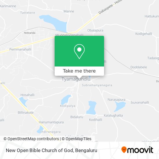 New Open Bible Church of God map