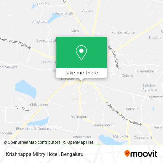 Krishnappa Miltry Hotel map