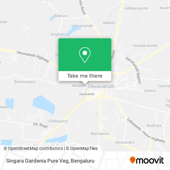 Singara Gardenia Pure Veg map