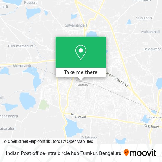Indian Post office-intra circle hub Tumkur map