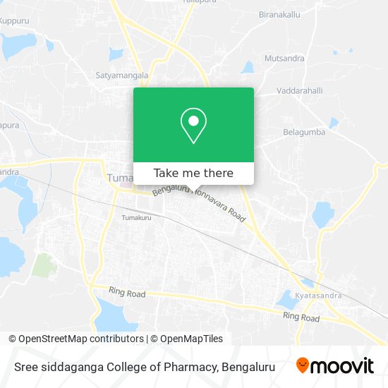 Sree siddaganga College of Pharmacy map