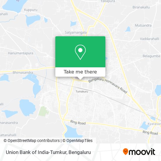 Union Bank of India-Tumkur map