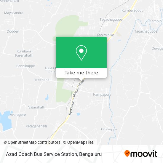 Azad Coach Bus Service Station map