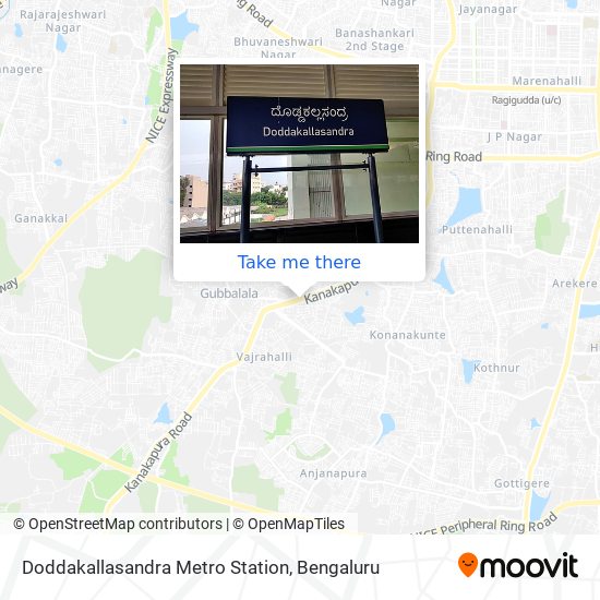 Doddakallasandra Metro Station map