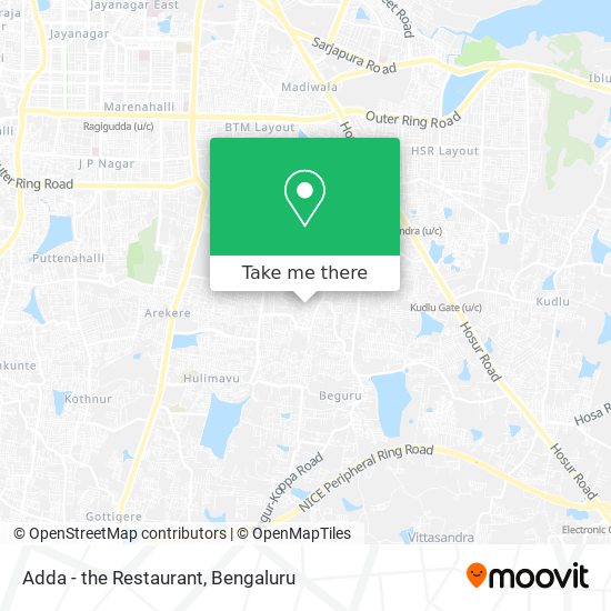 Adda - the Restaurant map