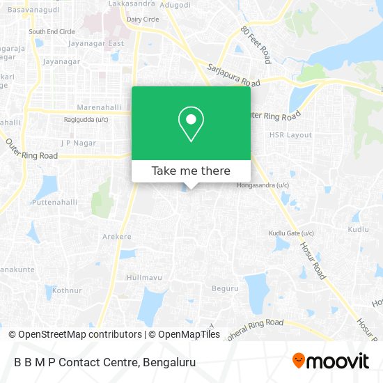 B B M P Contact Centre map