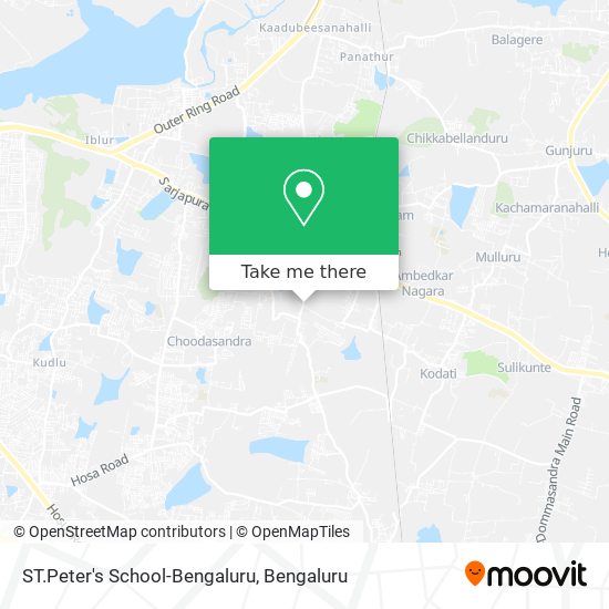 ST.Peter's School-Bengaluru map