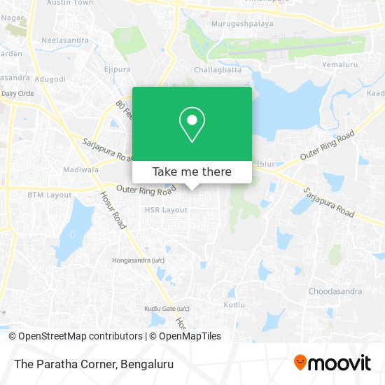 The Paratha Corner map