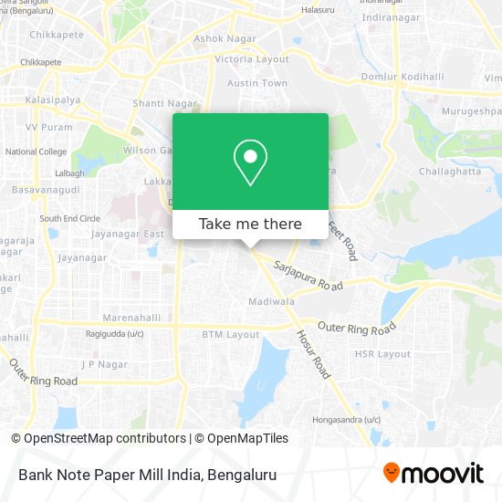 Bank Note Paper Mill India map