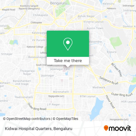 Kidwai Hospital Quarters map