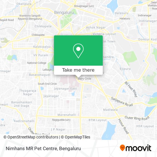 Nimhans MR Pet Centre map