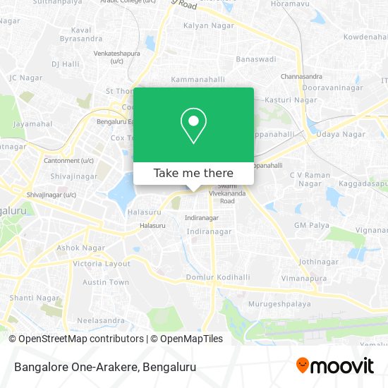 Bangalore One-Arakere map