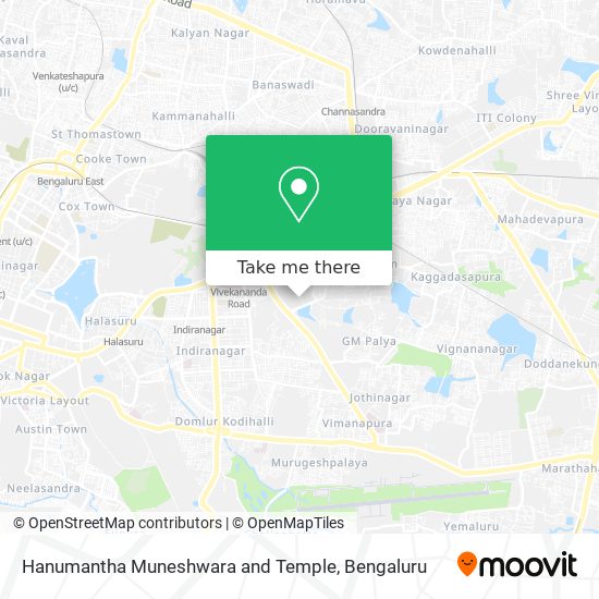 Hanumantha Muneshwara and Temple map