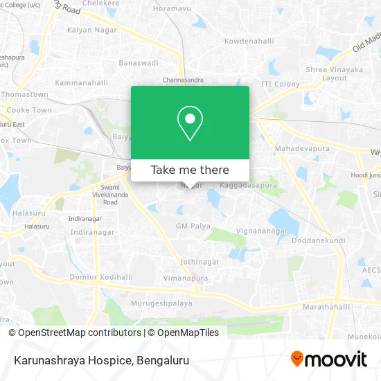 Karunashraya Hospice map