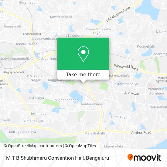 M T B Shubhmeru Convention Hall map