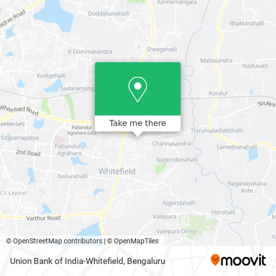 Union Bank of India-Whitefield map