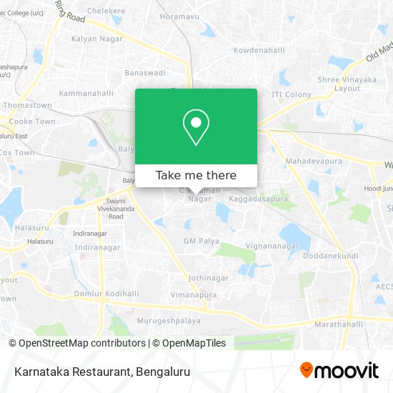 Karnataka Restaurant map