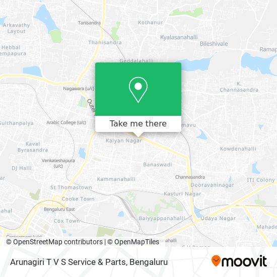 Arunagiri T V S Service & Parts map