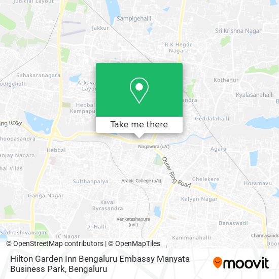 Hilton Garden Inn Bengaluru Embassy Manyata Business Park map