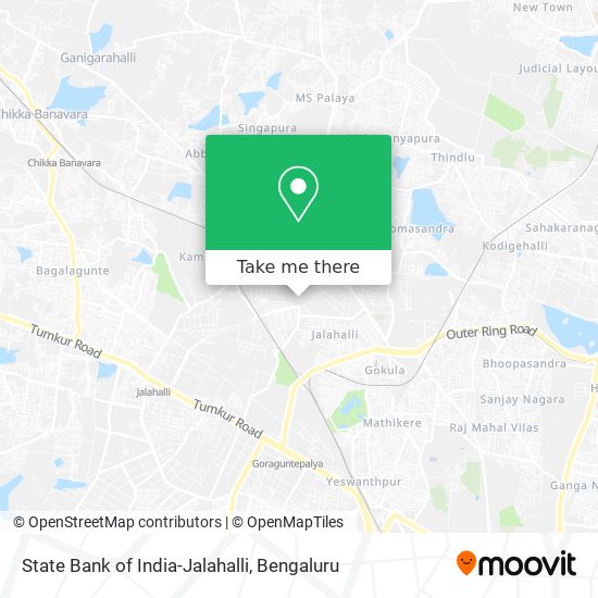 State Bank of India-Jalahalli map