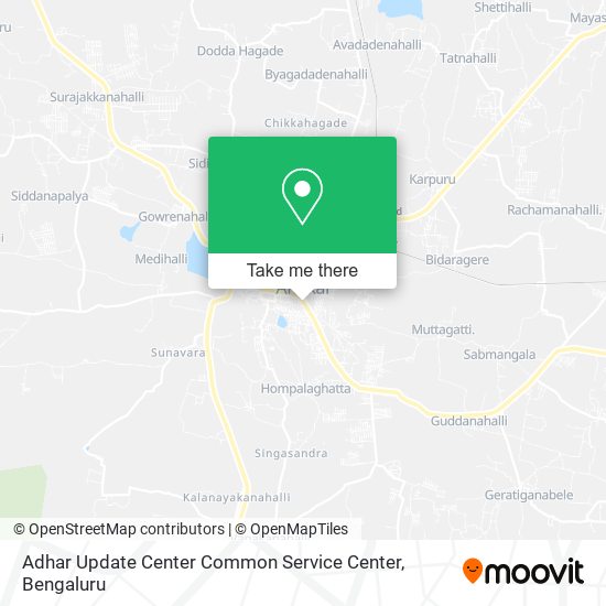 Adhar Update Center Common Service Center map