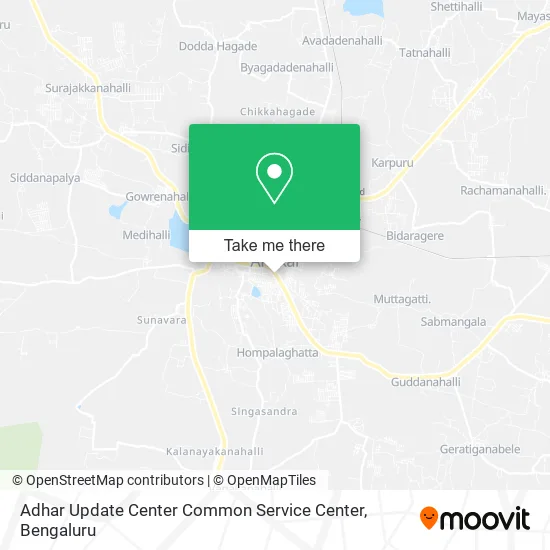 Adhar Update Center Common Service Center map
