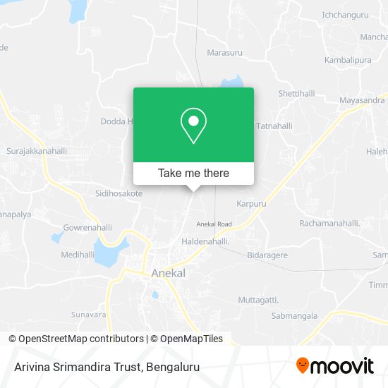 Arivina Srimandira Trust map