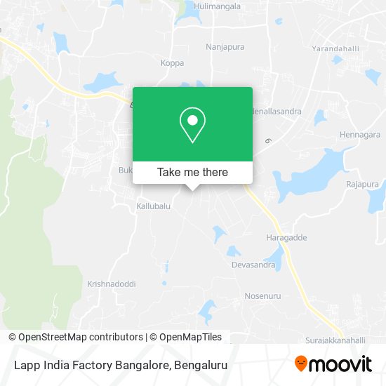 Lapp India Factory Bangalore map