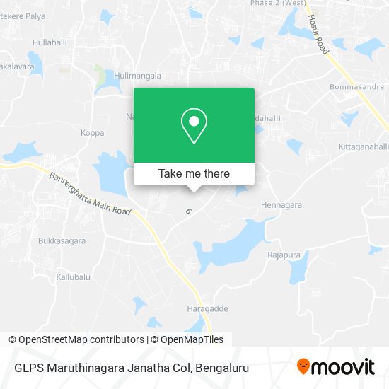 GLPS Maruthinagara Janatha Col map