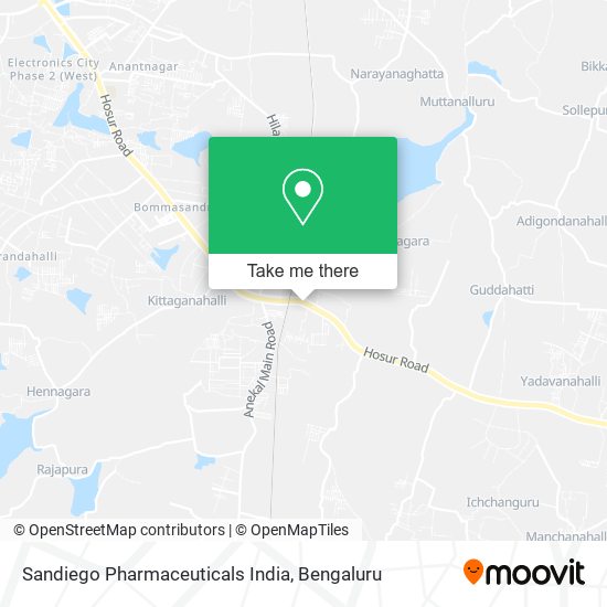 Sandiego Pharmaceuticals India map