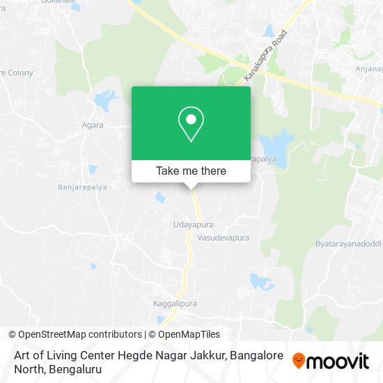 Art of Living Center Hegde Nagar Jakkur, Bangalore North map
