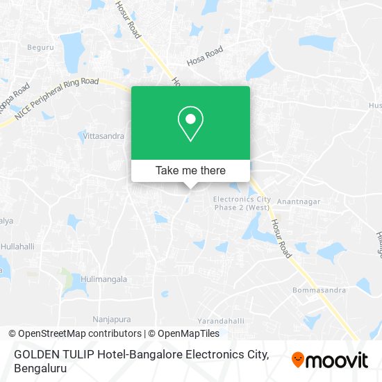 GOLDEN TULIP Hotel-Bangalore Electronics City map