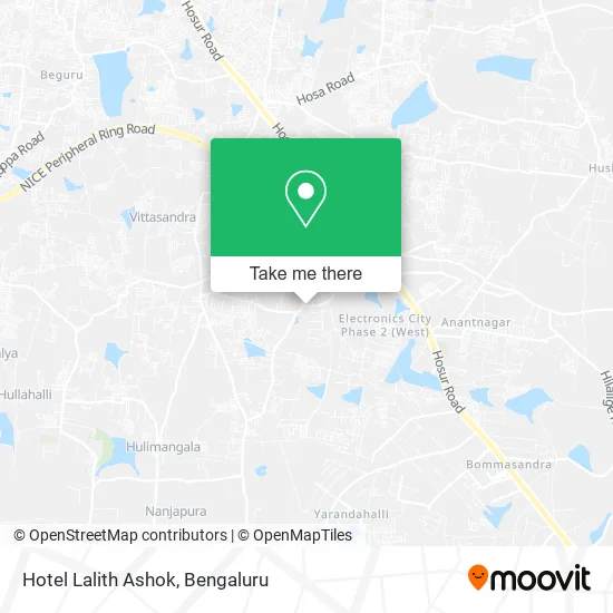 Hotel Lalith Ashok map