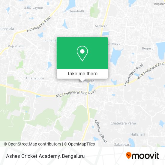 Ashes Cricket Academy map