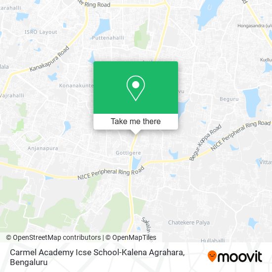 Carmel Academy Icse School-Kalena Agrahara map