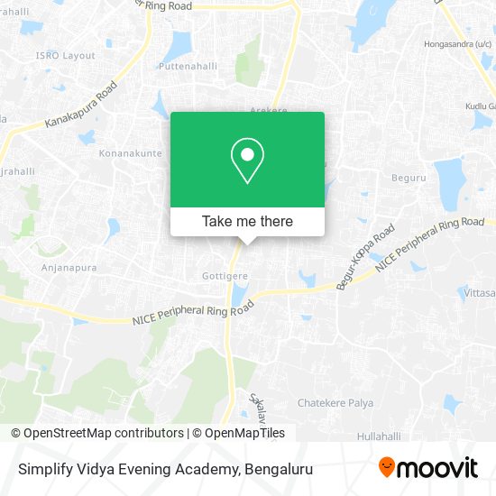 Simplify Vidya Evening Academy map