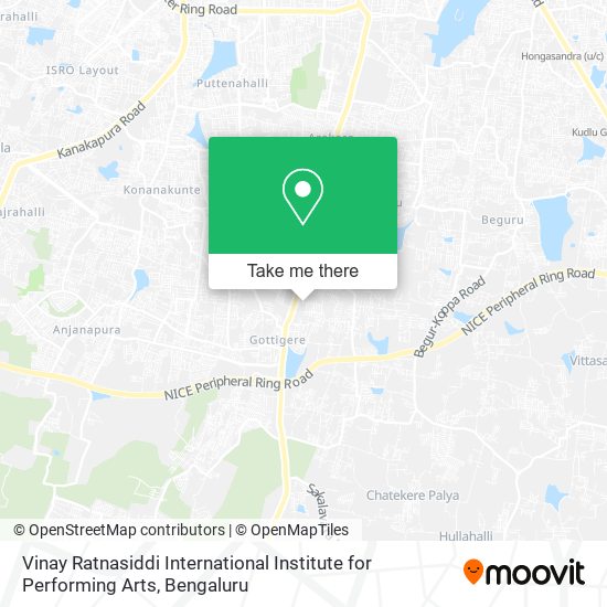 Vinay Ratnasiddi International Institute for Performing Arts map