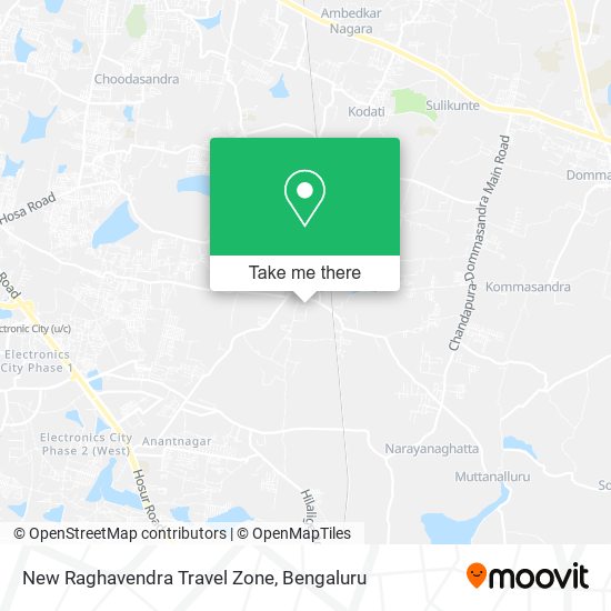 New Raghavendra Travel Zone map