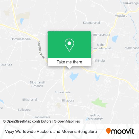 Vijay Worldwide Packers and Movers map