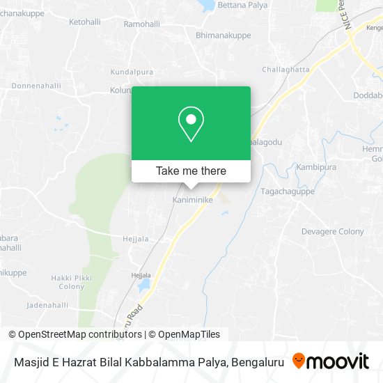 Masjid E Hazrat Bilal Kabbalamma Palya map