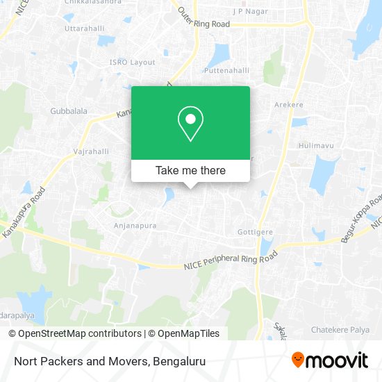 Nort Packers and Movers map