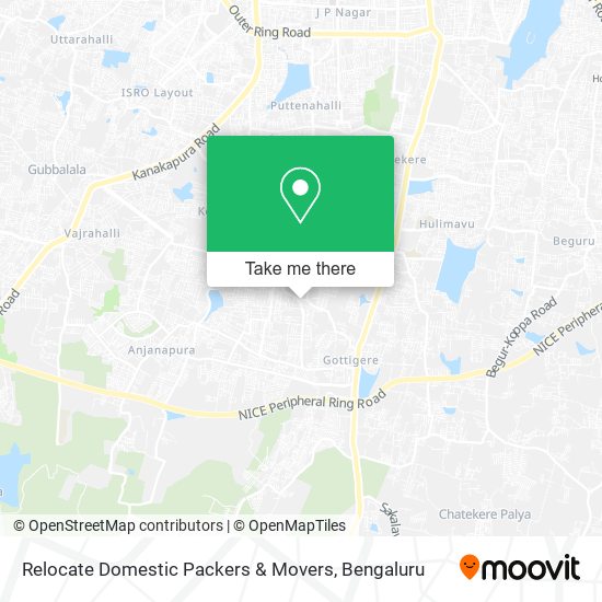 Relocate Domestic Packers & Movers map