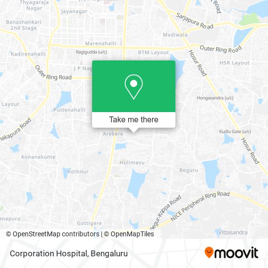 Corporation Hospital map