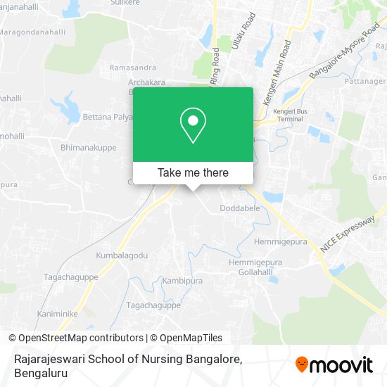 Rajarajeswari School of Nursing Bangalore map